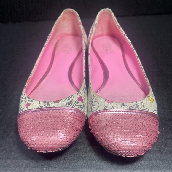 Coach Poppy Graffiti Flats 5.5M Price Firm! - Picture 3 of 14
